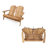 Chamberlan 50.75'' Wide Acacia Loveseat with Cushions-232111060