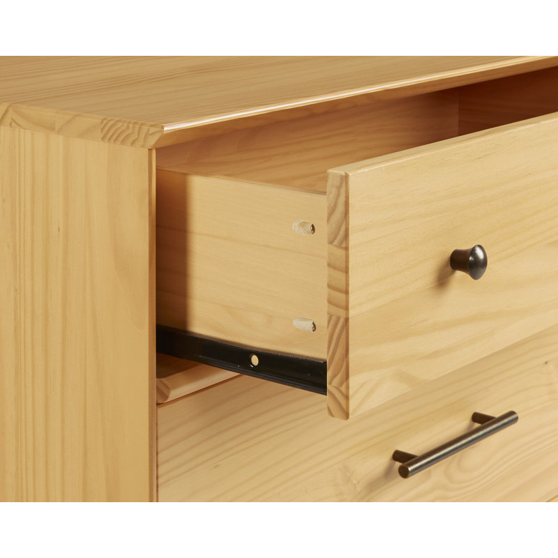 Ashlie 6-drawer double chest of drawers, Honey Oak