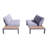 65'' Wide Aluminum Loveseat with Cushions