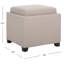 Repose-pieds carré en similicuir de 18 po Motto-908934456
