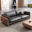 Coussin de canapé modulaire en similicuir noir-2038481148-2038481150