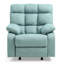 Élégant fauteuil inclinable rembourré bleu sarcelle-295579334