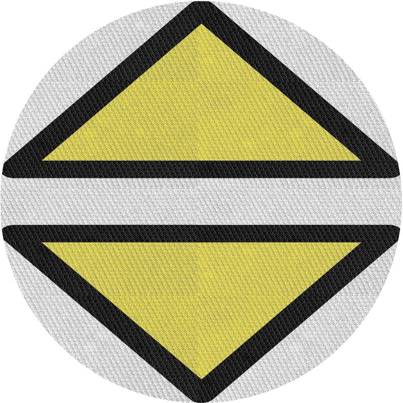 Tapis décoratif jaune Scaife, Rond 7 pi