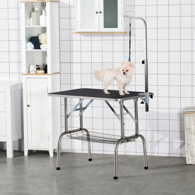 Jacinto 30'' H x 36'' W x 24'' D Adjustable and Foldable Dog Folding Grooming Table