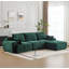 Canapé moderne en mousse à mémoire de forme compressée, grands canapés modulaires pour le salon, canapé modulaire Cloud pour animaux de compagnie, tissu en velours côtelé, causeuse très profonde, sans assemblage requis, vert-698245655
