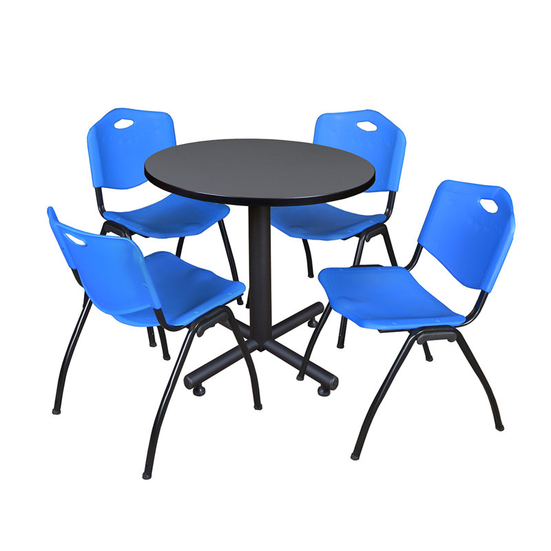 Table de salle de repos Nicklo, gris, Bleu