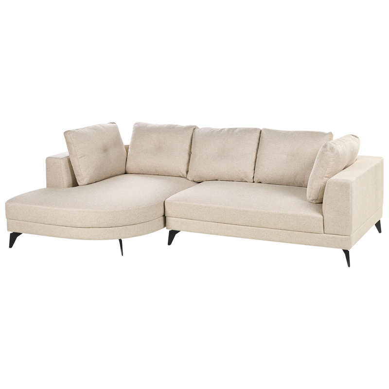 Bernardin 3 Seater Sofa & Chaise, Light Beige, Right Hand Facing
