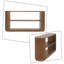 Console moderne en bois avec bords arrondis, tablettes de rangement ouvertes et conception rainurée verticale-2122080977