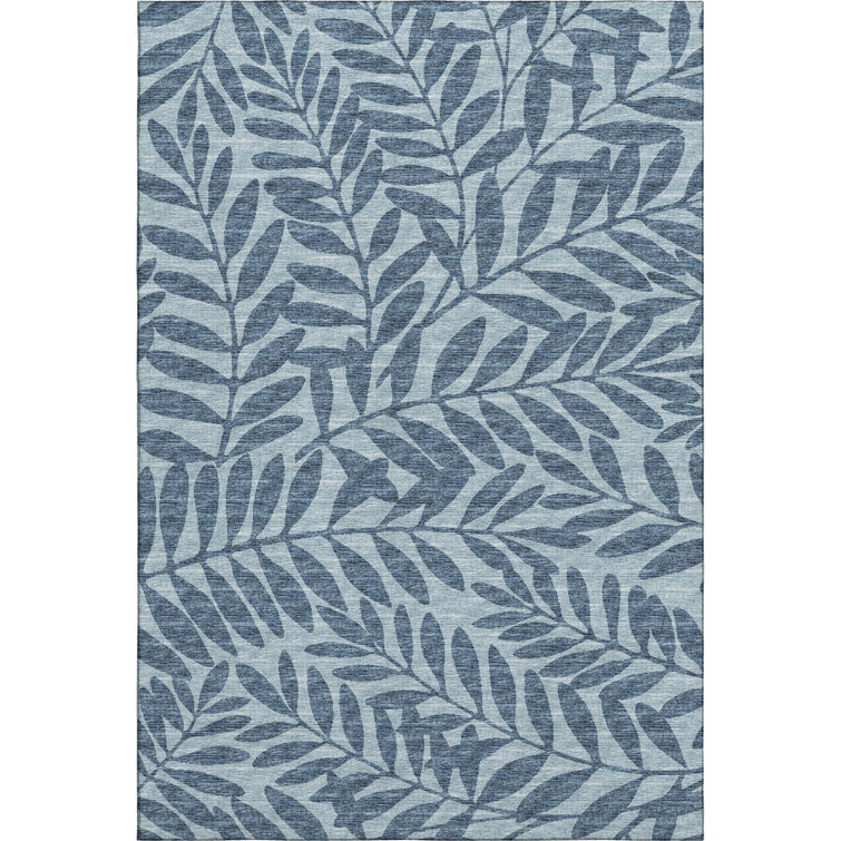 Premium Machine Washable Harsukhman AMF111 Blue Rug