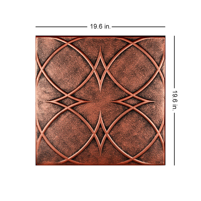 Antique Copper Polystyrene Glue-up Ceiling Tile 19.63 x 19.63 inches