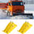 2-Pack  Heavy Duty Steel Tractor Bucket Edge Guards, Ski Skid Protectors with Grade 8.8 Double Lock Nuts, Turf Protection for Snow Removal & Gravel Spreading, Fits Tractor & Mini Excavator Attachments