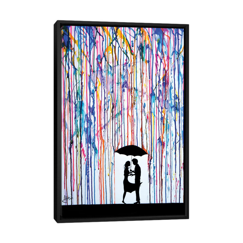 « touche » par marc allante, reproduction d’art sur toile, H 26 po x l 18 po x P 1,5 po, Toile avec cadre noir, Pas de tapis