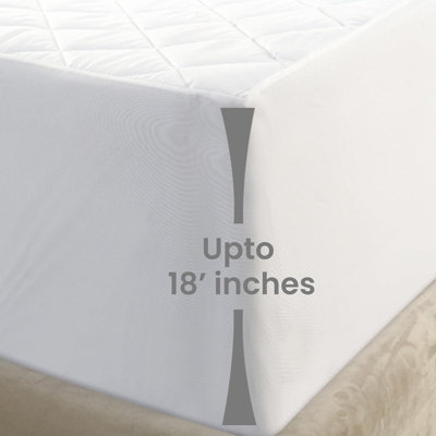 Twin-XL  Mattress Protector – Waterproof Mattress Cover – Deep Pocket Fitted up to 18 Inch – Quilted Mattress Pad – Soft, Breathable, Noiseless Bed Cover Protection