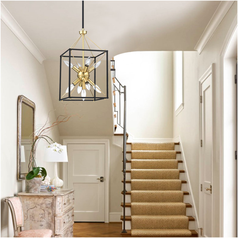 Luminaire suspendu carré / rectangulaire 9 lumières, H 18,8 po x l 10 po x P 10 po