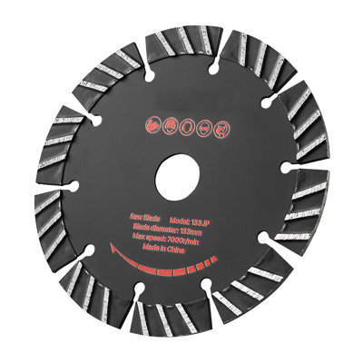 5.24-Inch Diamond Blades,  Wall Chaser Saw Blades, 0.79-Inch Arbor, Durable Diamond Segments, 65Mn Steel Core, Suitable for Dry and Wet Cutting, Smooth Cuts on Concrete, Brick, Stone, and Cement