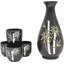 Ensemble de 4 carafes en porcelaine gris anthracite