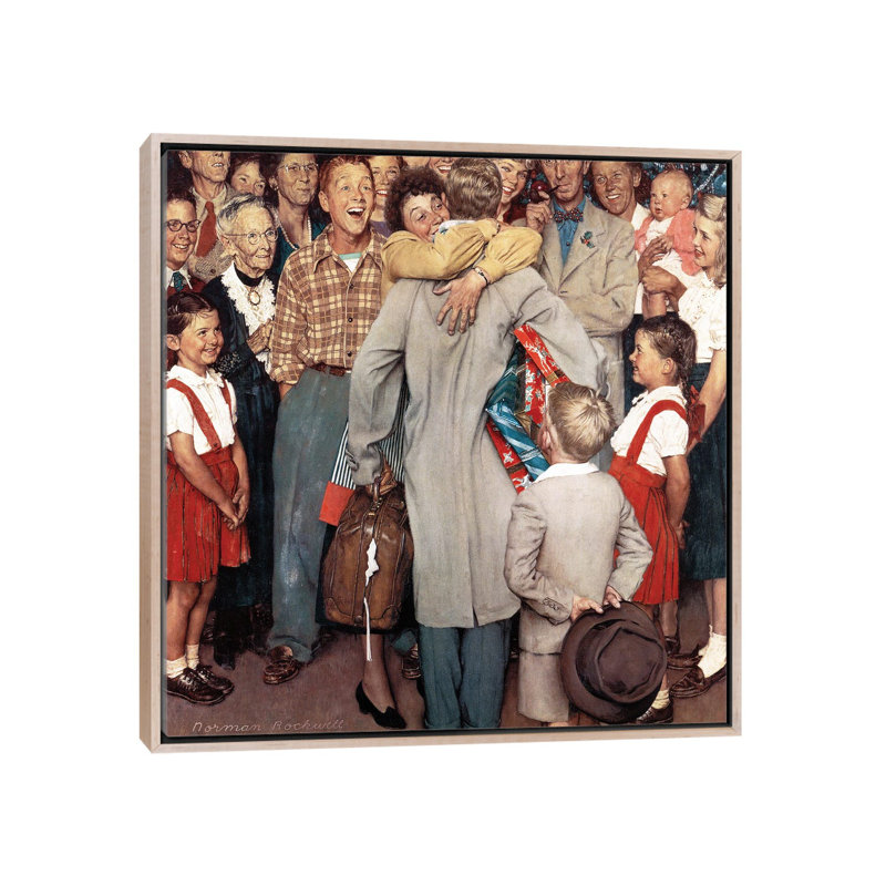 Christmas Homecoming - reproduction d'art murale - toile encadrée, H 37 po x l 37 po, Impression encadrée sans passe-partout