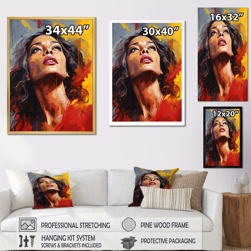 Portrait de Pop art bordeaux bourgogne - célébrités_105713, H 44 po x l 34 po x P 1,5 po, Cadre simple noir