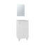 Armoire de salle de bain à miroir Brady, une porte, deux tablettes, blanc-123690060