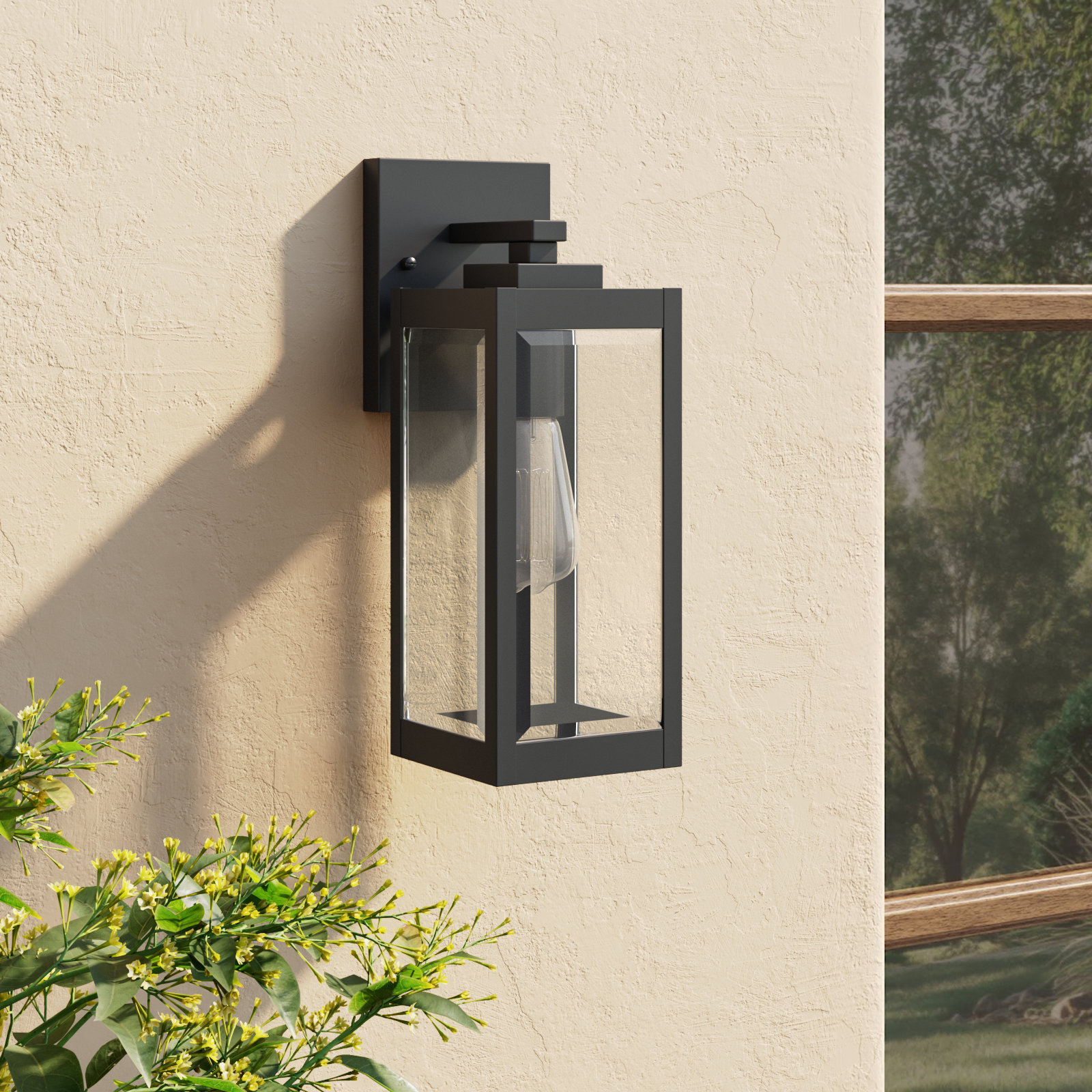 Ainsworth Outdoor Wall Lantern, 14.25" H x 5" W x 6.5" D