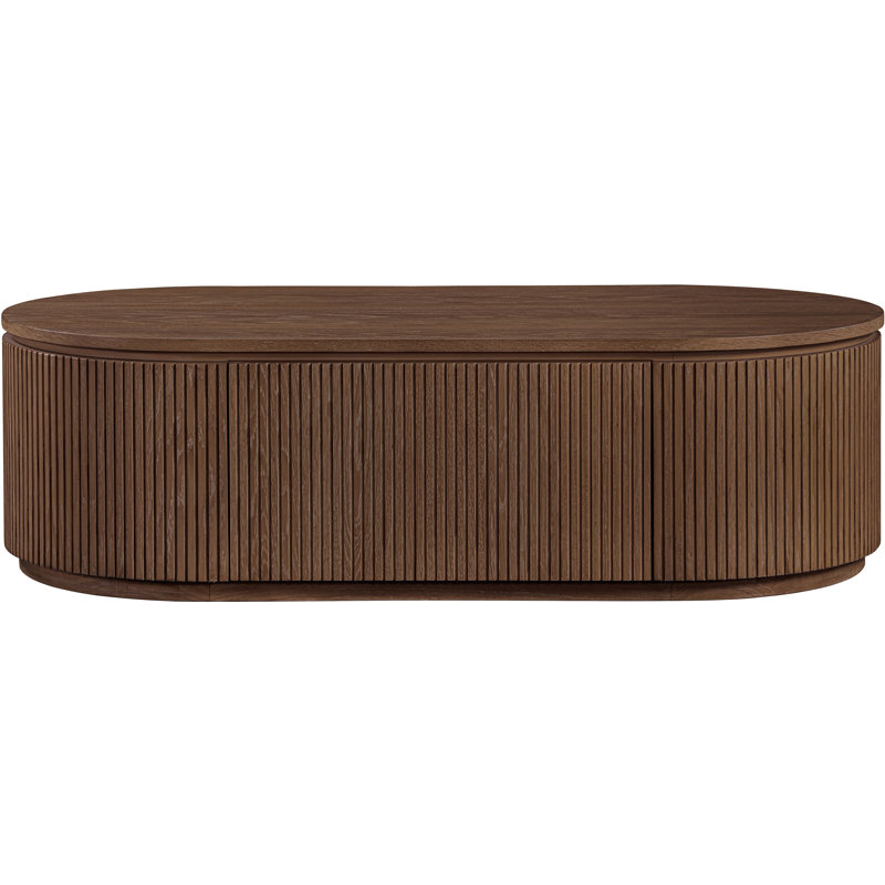 Gholson Wood Storage Coffee Table, 15" H x 52" L x 26" W, Brown