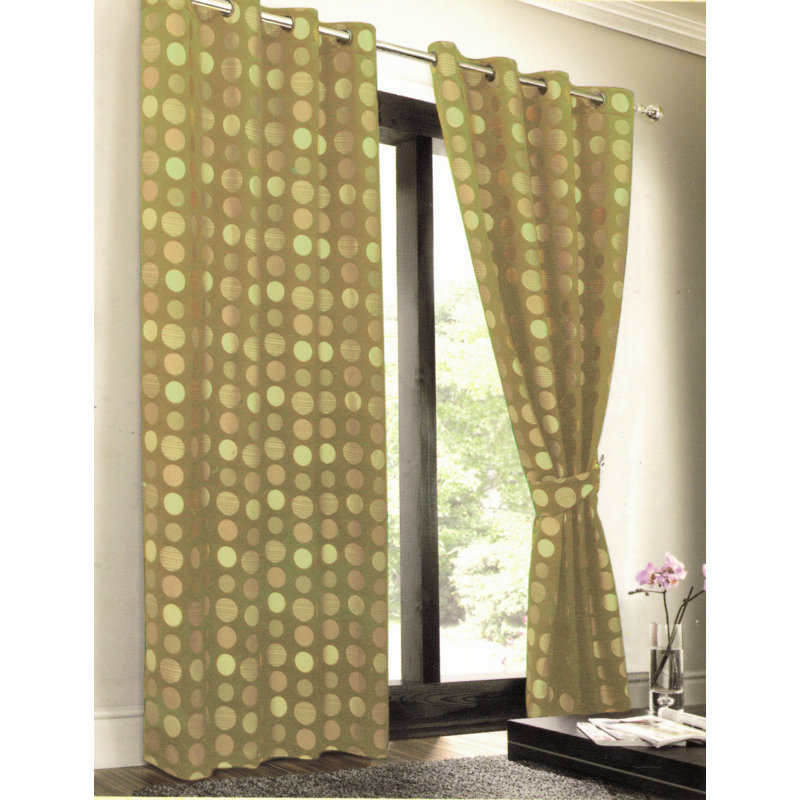Chantelle Room Darkening Curtain Single Panel, 55" W x 118" L, Sage