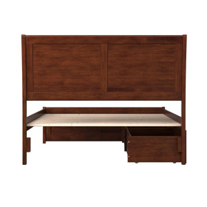 Harriet Bee Salem Solid Wood Sleigh Storage Platform Bed with Matching ...