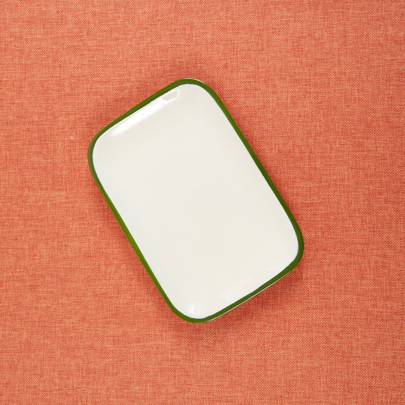 CARTE DE VISITE TRAY MOSS 5" X 8", Green