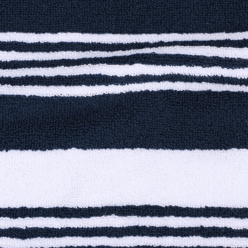 Maui Striped 100% Cotton Oversized Reversible Quick Dry 2-Piece Beach Pool Towel Set