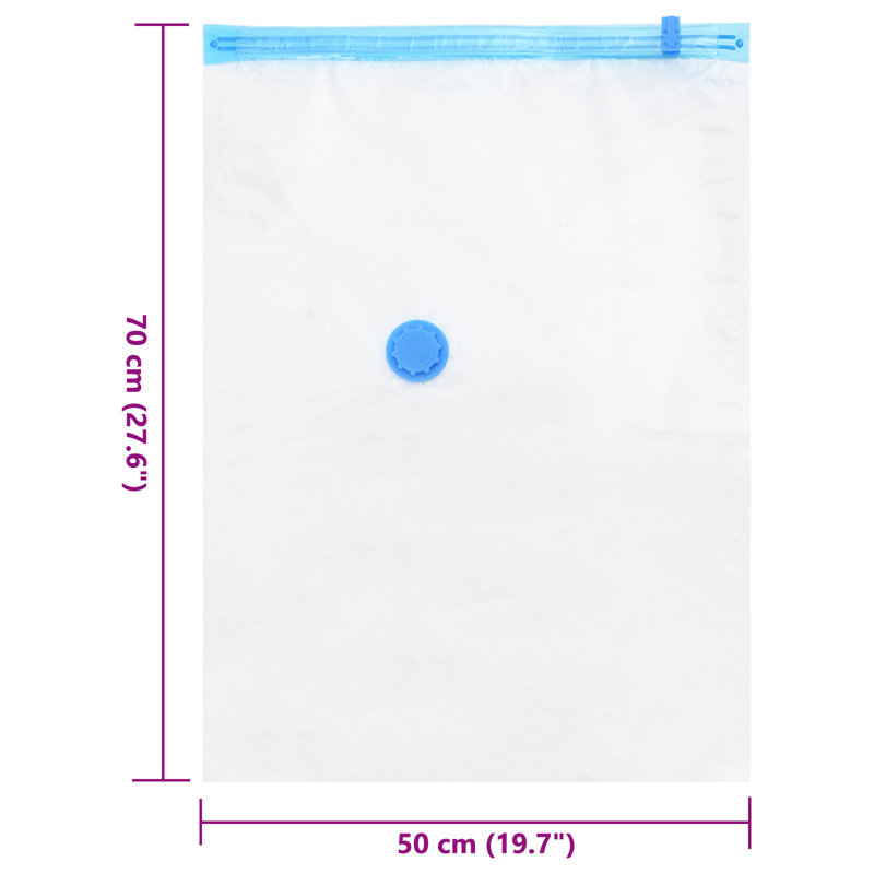Vidaxl Vacuum Travel Bag Transparent Plastic 70 X 50 Cm