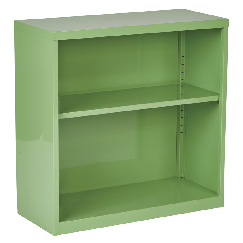 Wychwood Metal 2-Shelf Bookcase, Green