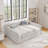 Upholstered Daybed Trundle Sofa Bed With Two Drawers-1579200977