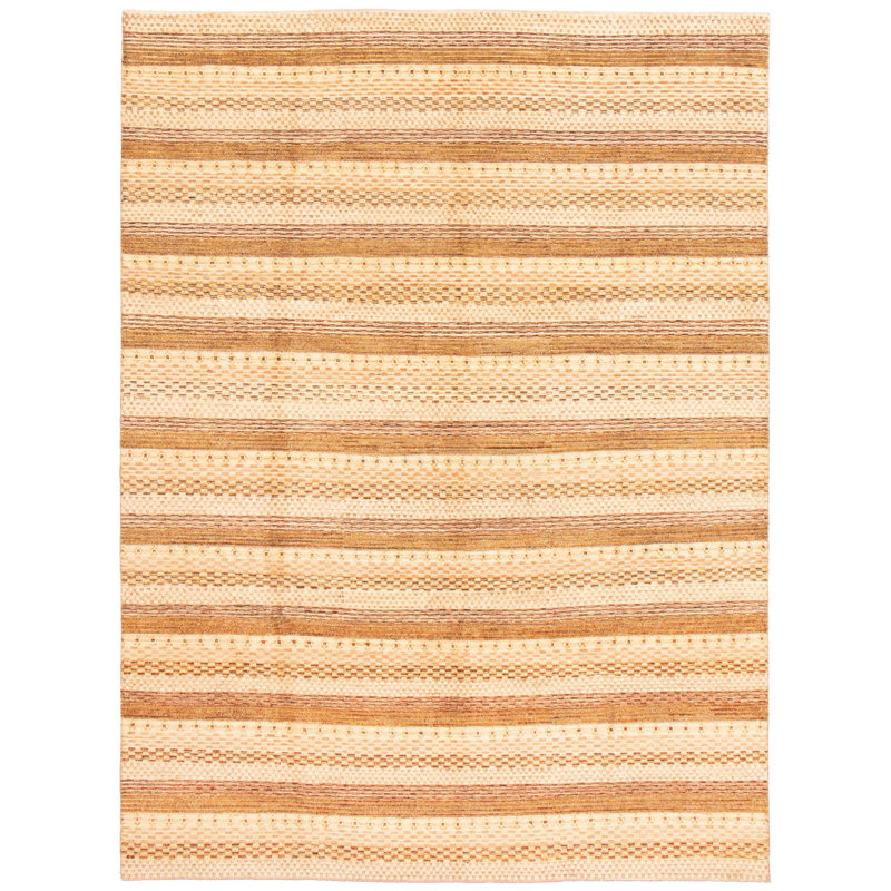 Tapis brun foncé / ivoire 8 pi 10 po x 12 pi 1 po Peshawar Ziegler