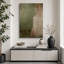 Œuvre d'art vert et beige vieilli, images murales abstraites rustiques modernes, impression sur toile encadrée-115240451-115240452-115240450