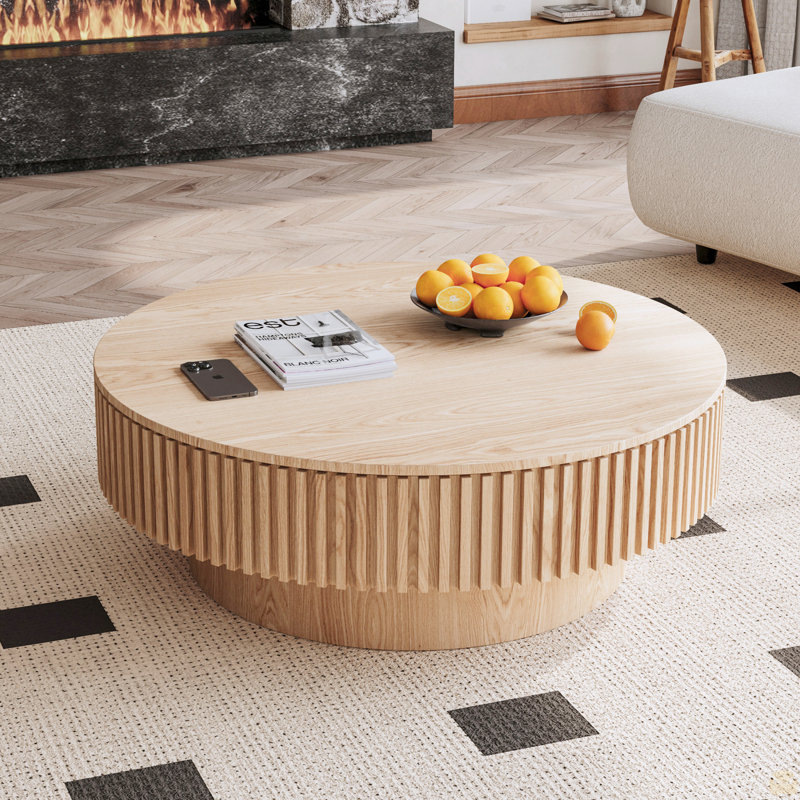 Table basse d'appoint 39,37 po, Bois naturel