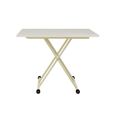 Height-adjustable folding table,Standing Table,Indoor & Outdoor, Table Portable,  No Assembly Required(White)