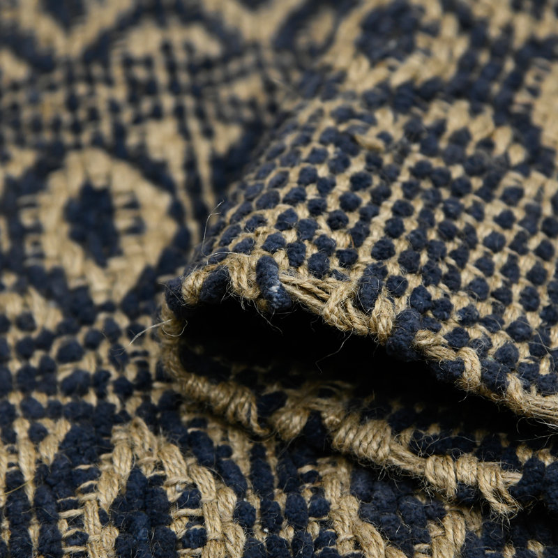 Tapis écologique en mélange de jute tissé à la main et à faible densité Bertrand, Rectangle 5 pi x 8 pi