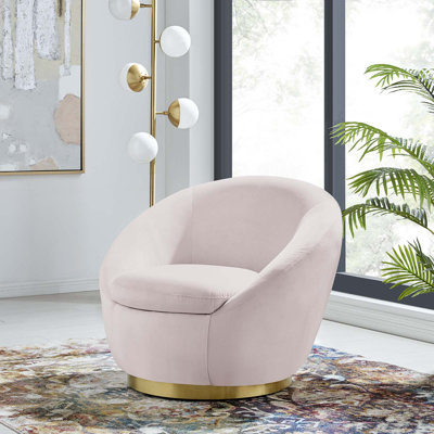 Chaise pivotante en velours performance Buttercup