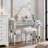 Mikayil White Accent Vanity Stool Makeup Vanity Stool Chair -644496128
