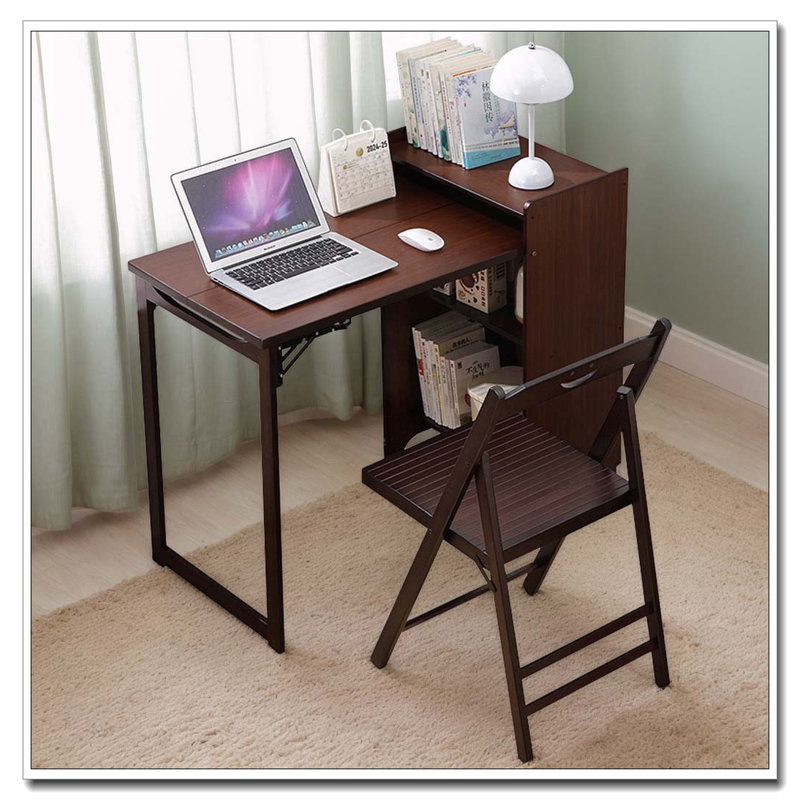 Table pliante en bambou, Noyer brun
