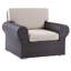 Chaise de patio avec coussin Campion