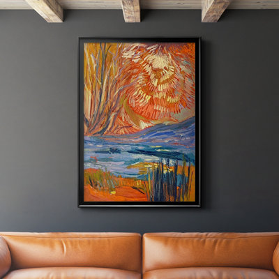 «Cadmium Winter Solstice II», reproduction encadrée de qualité supérieure - prête à être accrochée