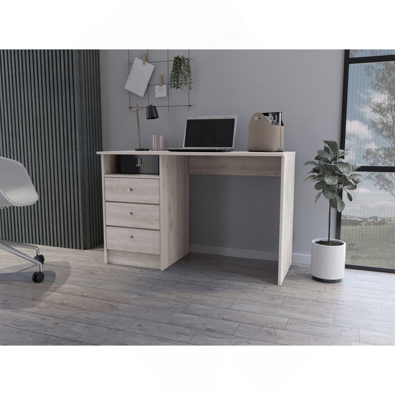 Bureau d'ordinateur Fremont, bureau, gris clair