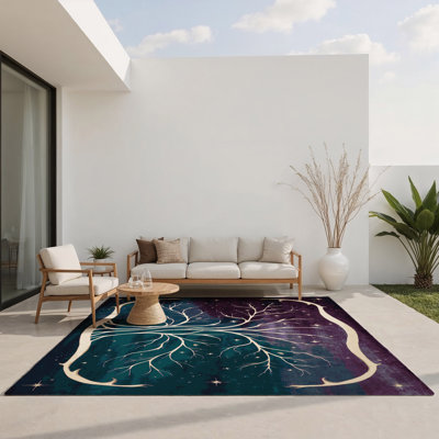 Tapis intérieur et extérieur Celestial Bloom