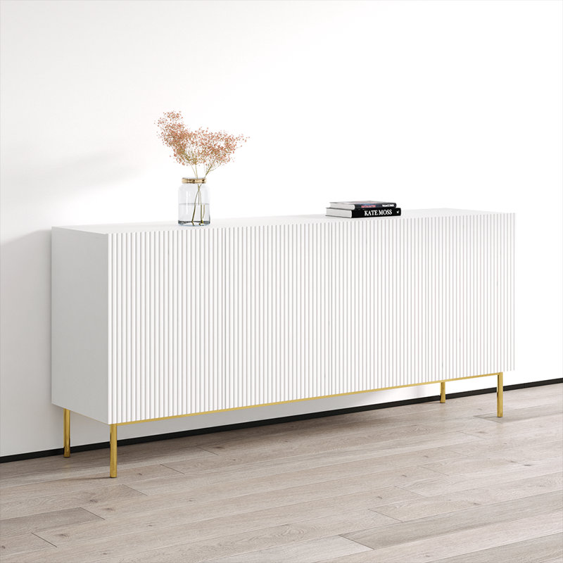 Nicole 74.8" Sideboard with Matte Finish, White