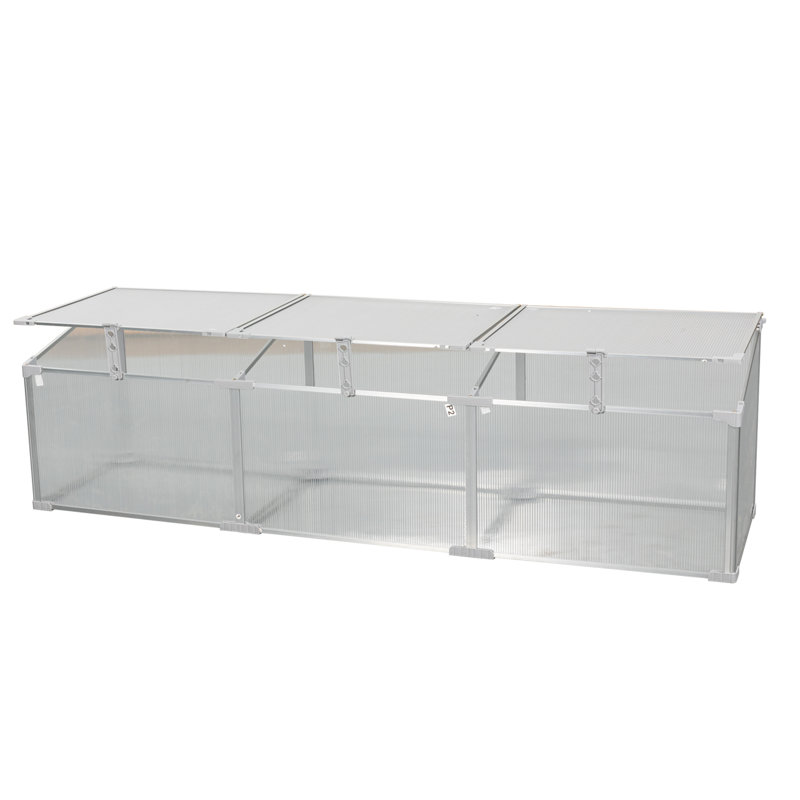 Mini serre Verdurex Rustic Charm avec cadre en aluminium et panneaux en polycarbonate