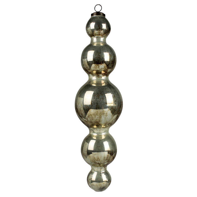 Ornement quad sphère - moyen, H 16 po x l 4,5 po x P 4,5 po
