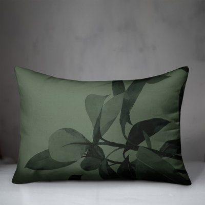 Floral Outdoor Reversible Throw Pillow