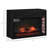 Retro Recessed Electric Fireplace Heater With Realistic Log Flame, Adjustable Brightness, And Remote Control For Cozy Ambiance