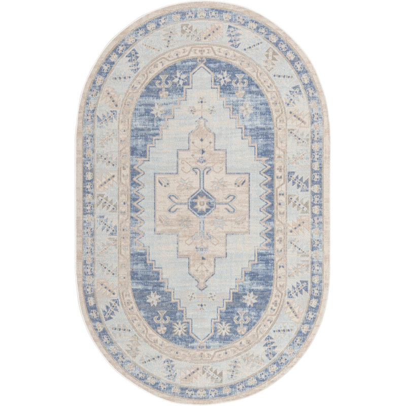 Matthei Oriental Indoor Rug, Oval 5' x 8'